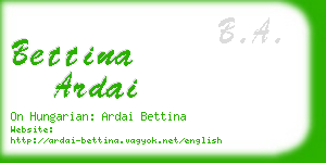 bettina ardai business card